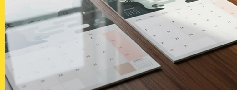 Zidni kalendari sa spiralom u sredini